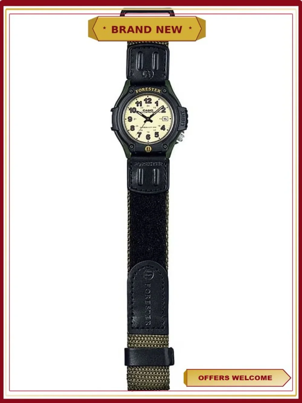 Men's Sport Cloth Analog Watch 100m Water Resistant